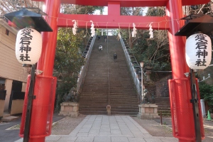 Red Torii gate of Atago shrine